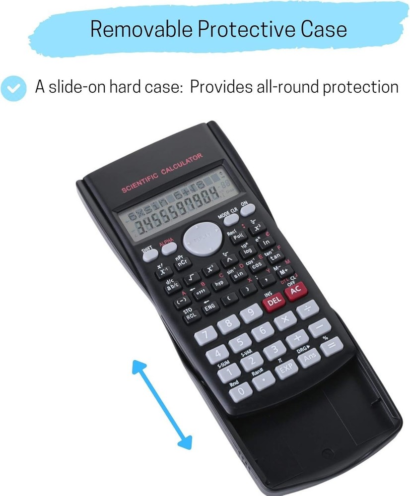 Advanced College Math Calculator: 240 Functions & Ergonomic Design for Easy Use