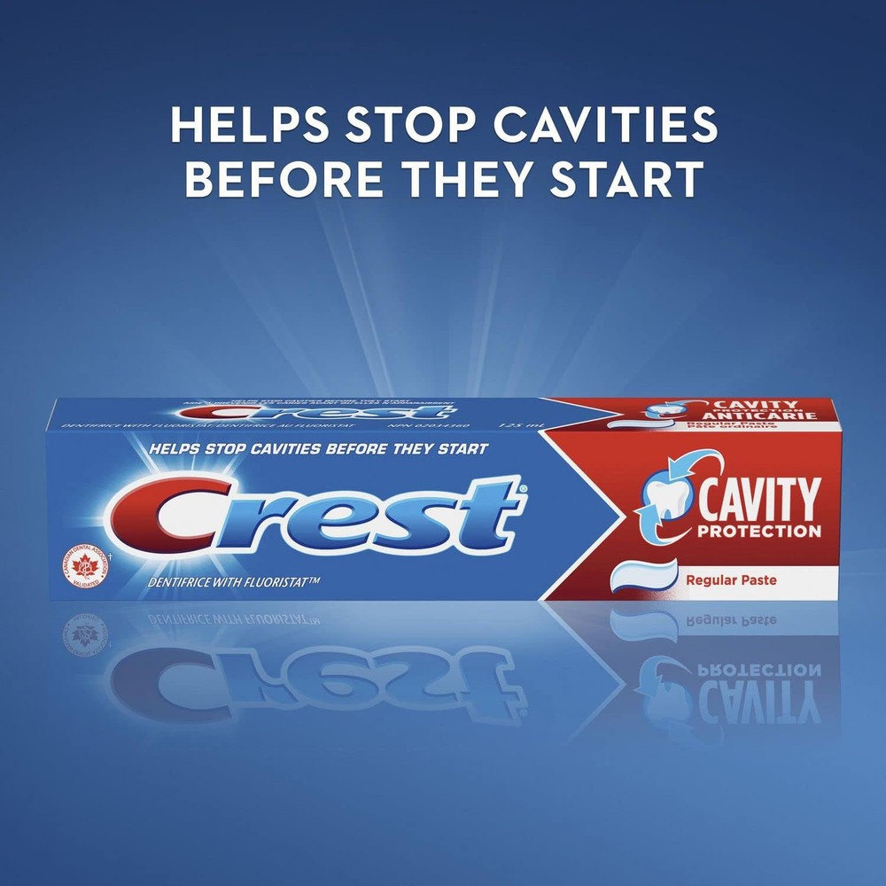 Crest Fluoride Cavity Protection Toothpaste, Regular Past, 8.20oz (3 Pack)