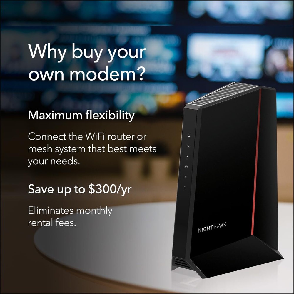 NETGEAR Nighthawk DOCSIS 3.1 Mid/high-Split Cable Modem (CM2500) Refurbished