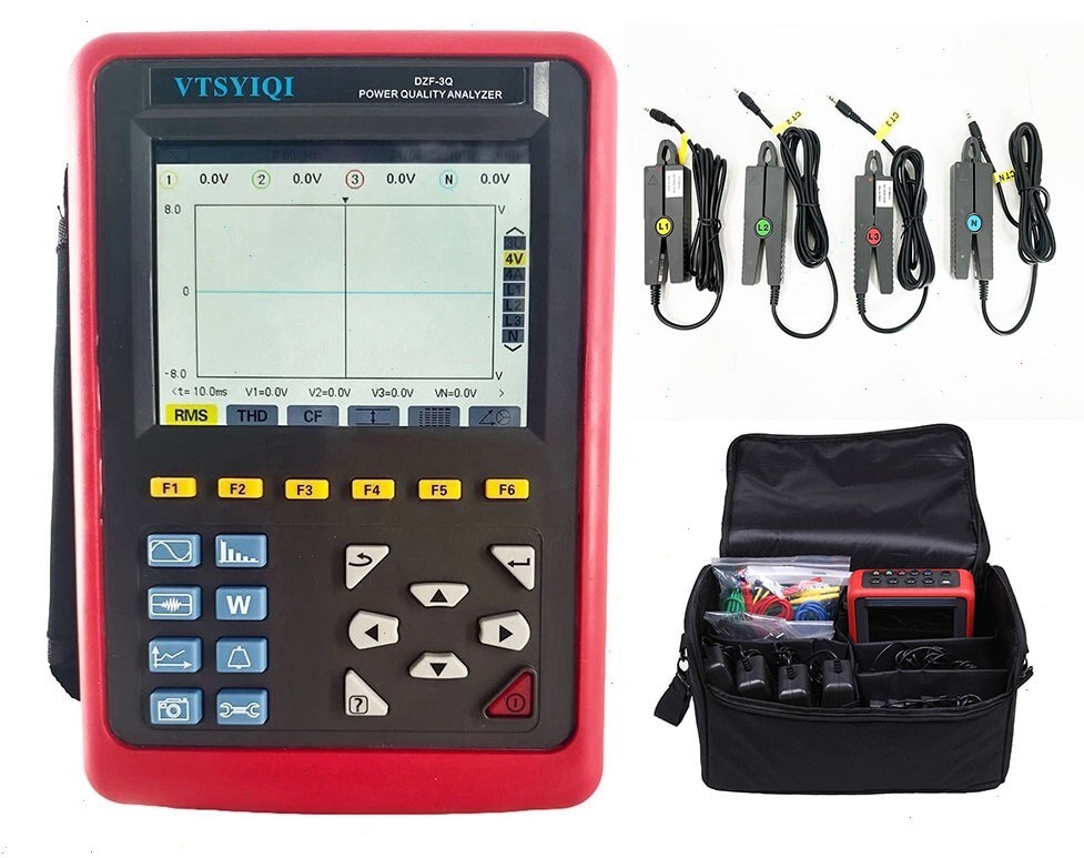 3 Phase Power Quality Analyzer with Current 10mA~10.0A Communication Function