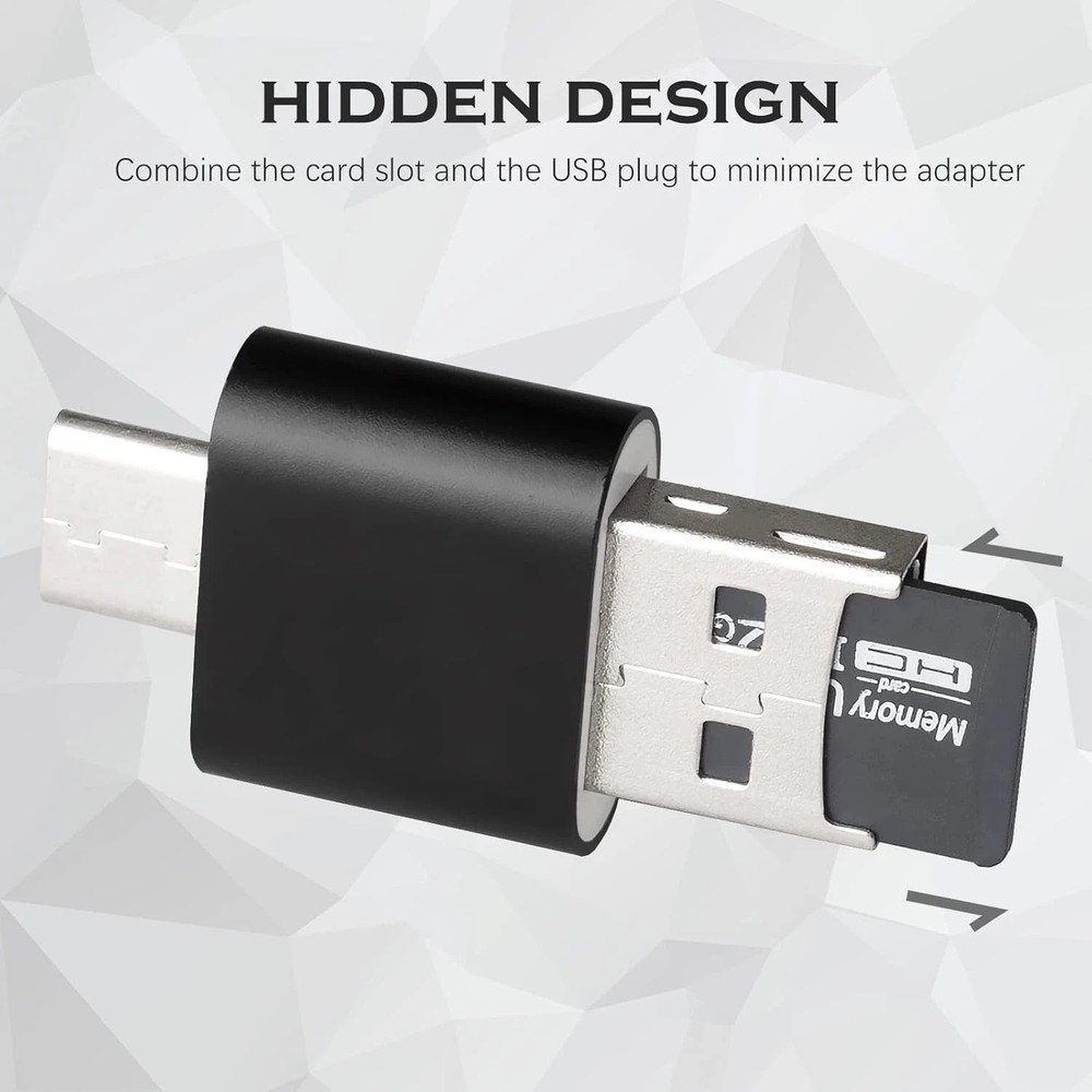[2 Pack] Micro SD Card Reader USB-C/USB Adapter for Android Phone, PC, Laptop