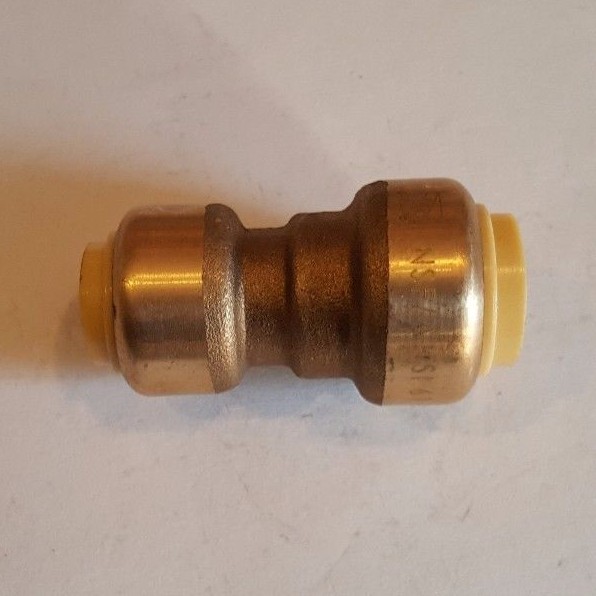 2 Pcs. 1/2" x 3/8" Push Fit Coupling, Reducing Coupling