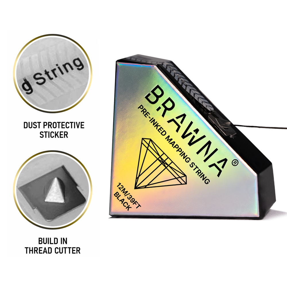BRAWNA Pre Inked Mapping String for Microblading & Microshading 4 pack