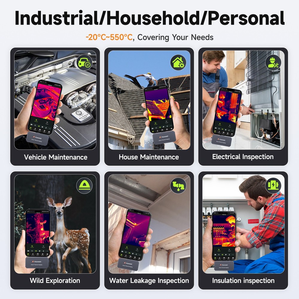 RT100 Thermal Imaging Camera for iOS Smartphone 256 x 192 Pixel High Resolution