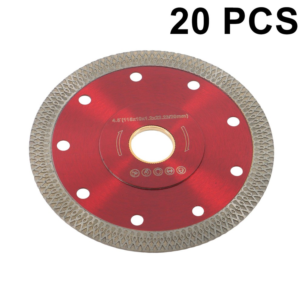 20 PCS 4.5" Circular Thin Diamond Blade for Angle Grinder Tile Cutting Disc