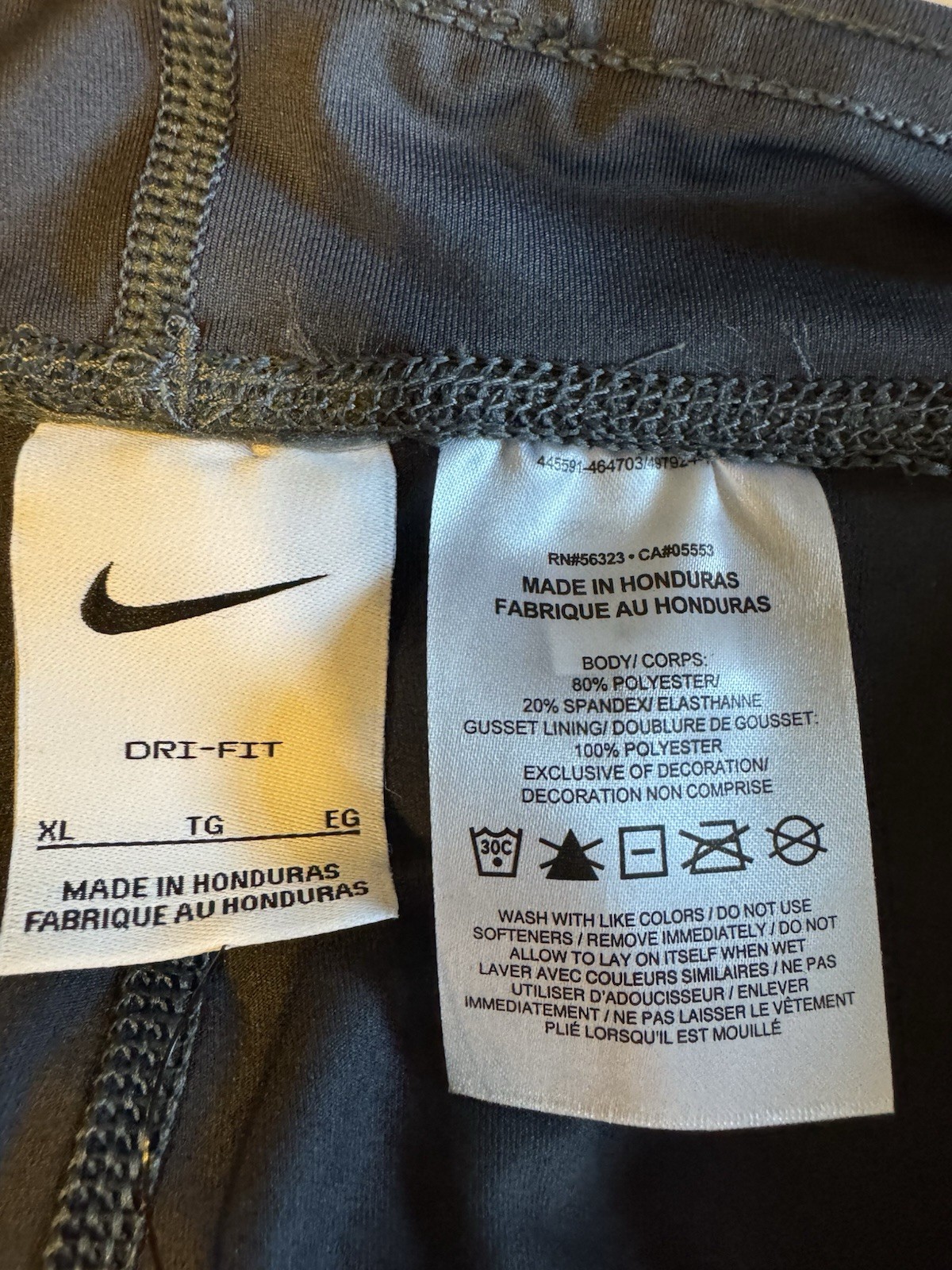 NIKE Womens DRI-FIT Athletic Volleyball Cheer Shorts Black Anthracite Sz XL NWT