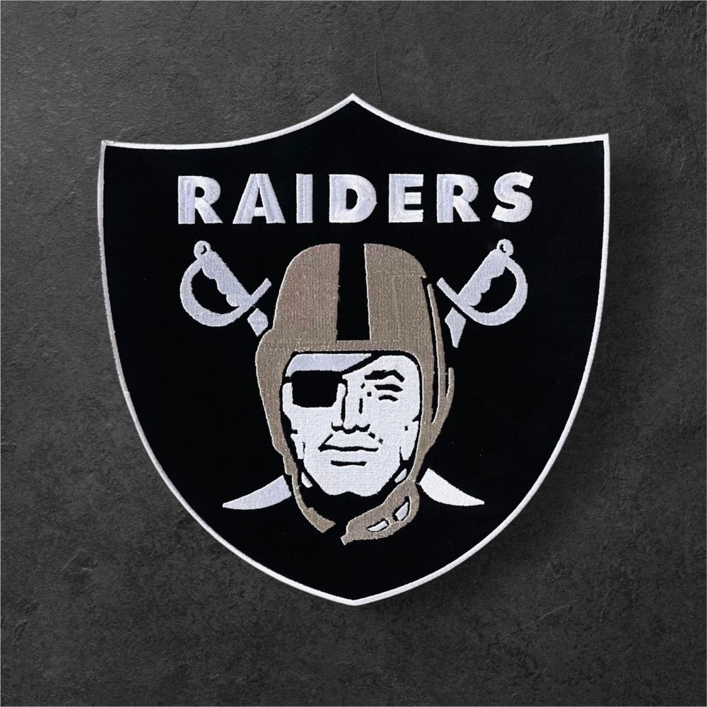 Raiders Embrooderd Patch 10" Size Pack of 45