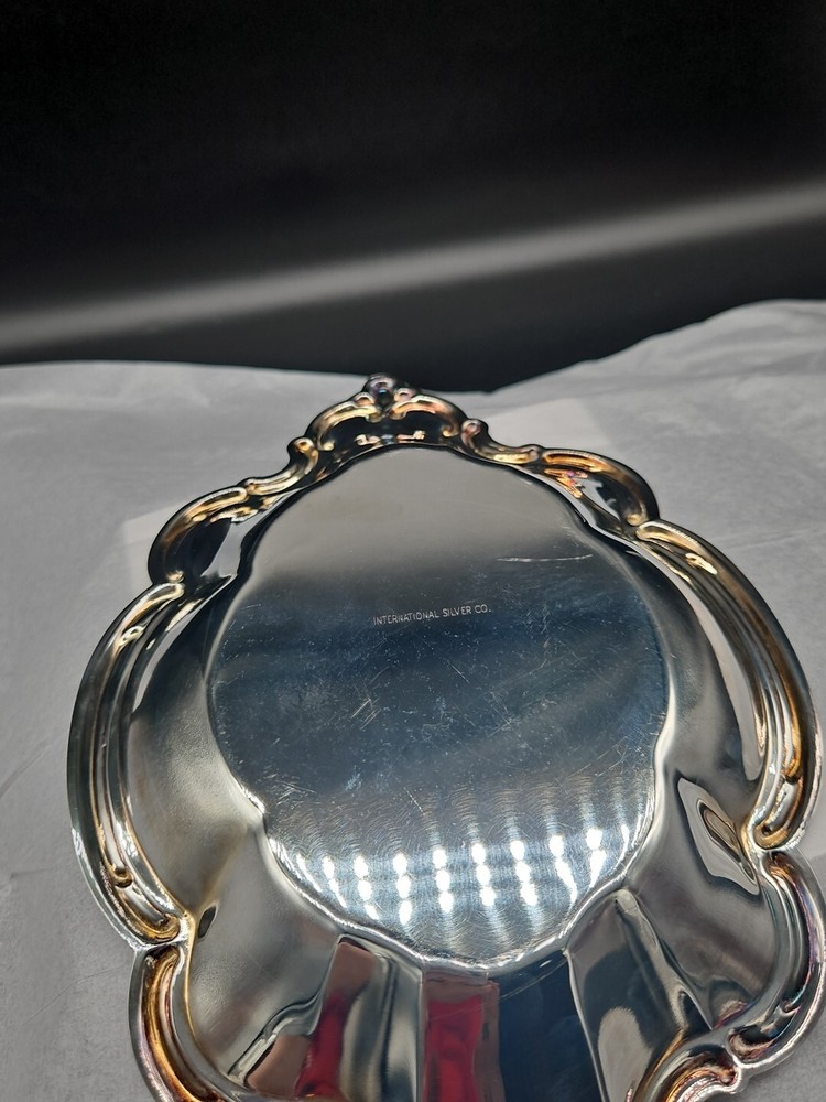 Vintage International Silver Silverplate Candy Nut Dish 9"