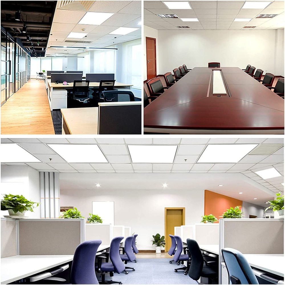 2x4 FT LED Flat Panel Troffer Light, 4 Pack 75 Watts 8400LM Drop Ceiling Lights