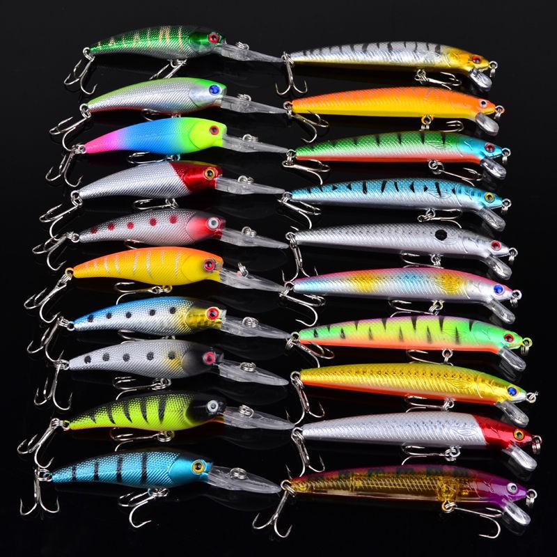 Minnow Bait Assortment (20) – Lure Set for Angling