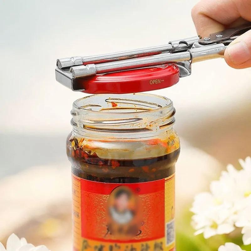Adjustable Multi-function Bottle Opener Stainless Steel Lids Off Jar Opener Labo