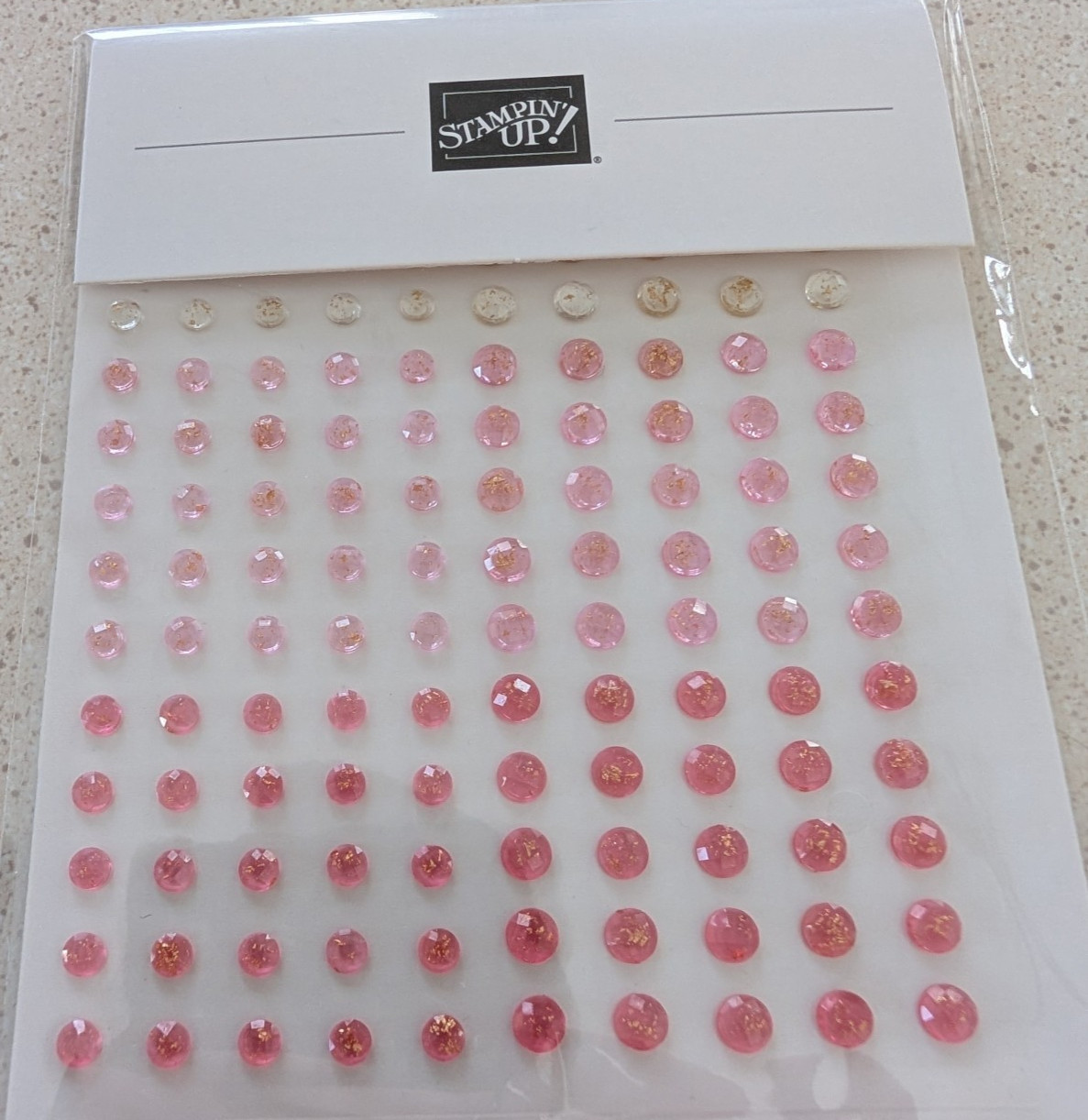 Stampin Up - Strawberry Slush & Pretty in Pink Gems - Retired