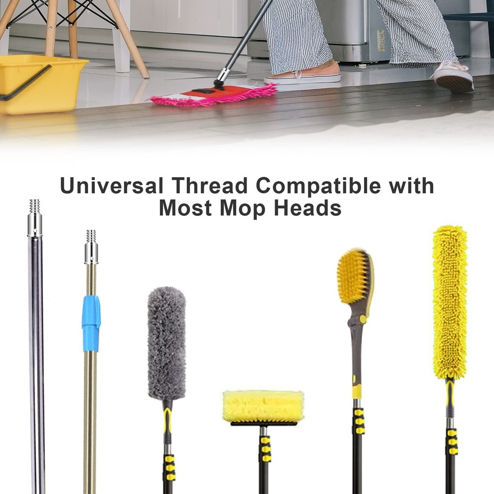 2 Pcs Threaded Tip Replacement Repair Kit Metal Threaded Handle Tips for 1" Wood