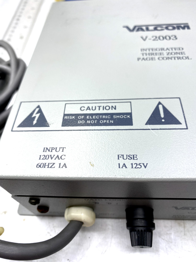 Valcom Integrated Three Zone Page Control V-2003 Working