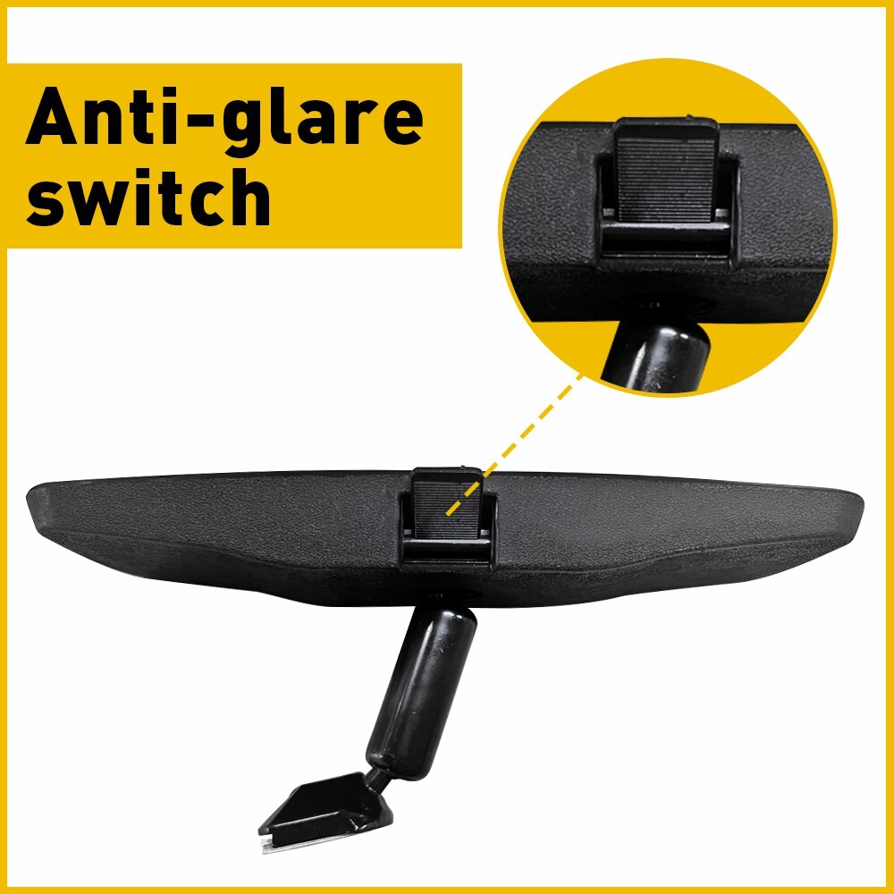 Universal Inner Inside Interior 10 Inch Rearview Rear View Mirror w/Adhesive EOA