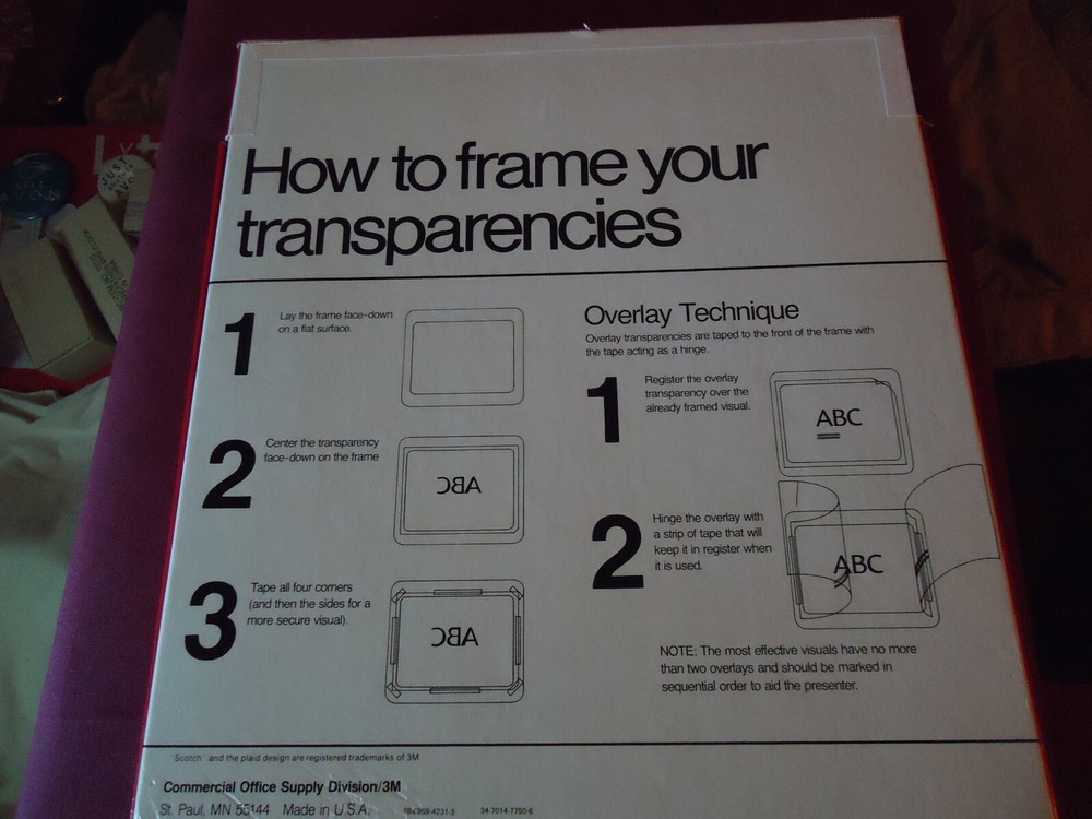 =NIB= Scotch Paperboard Transparency Mounting Frames