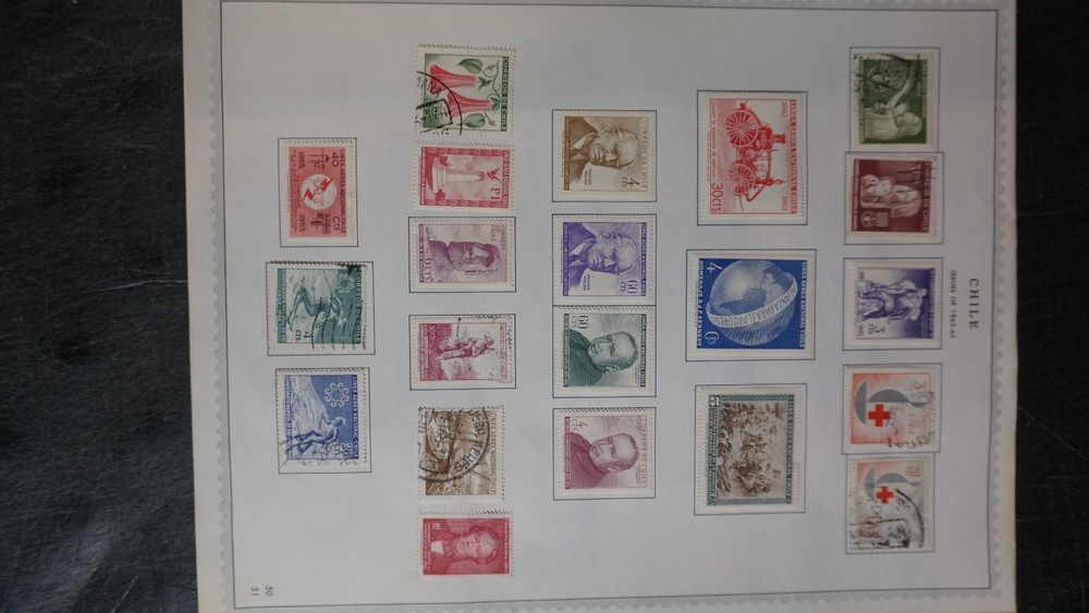 Chile fine collection on pages