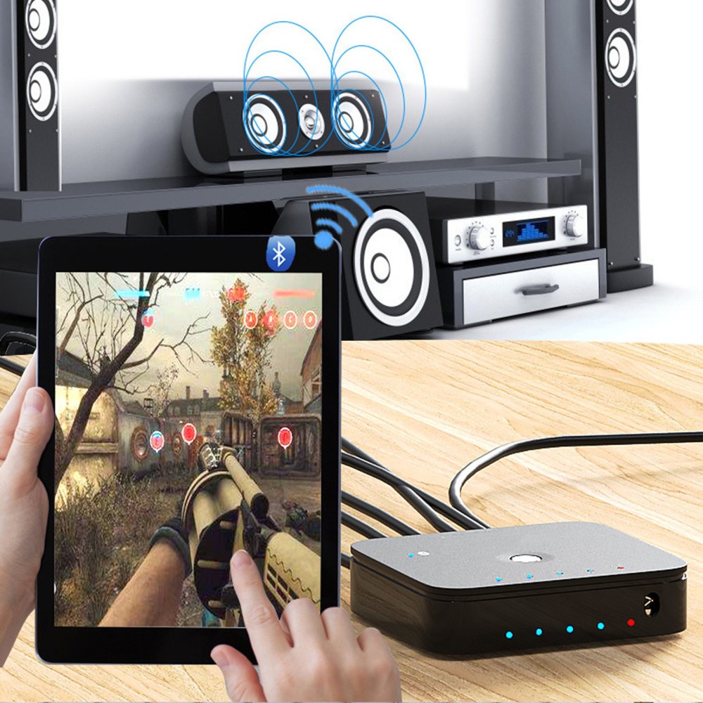 3-in-1 HIFI Audio Adapter Switch Remote Control Bluetooth Receiver Switch Box f