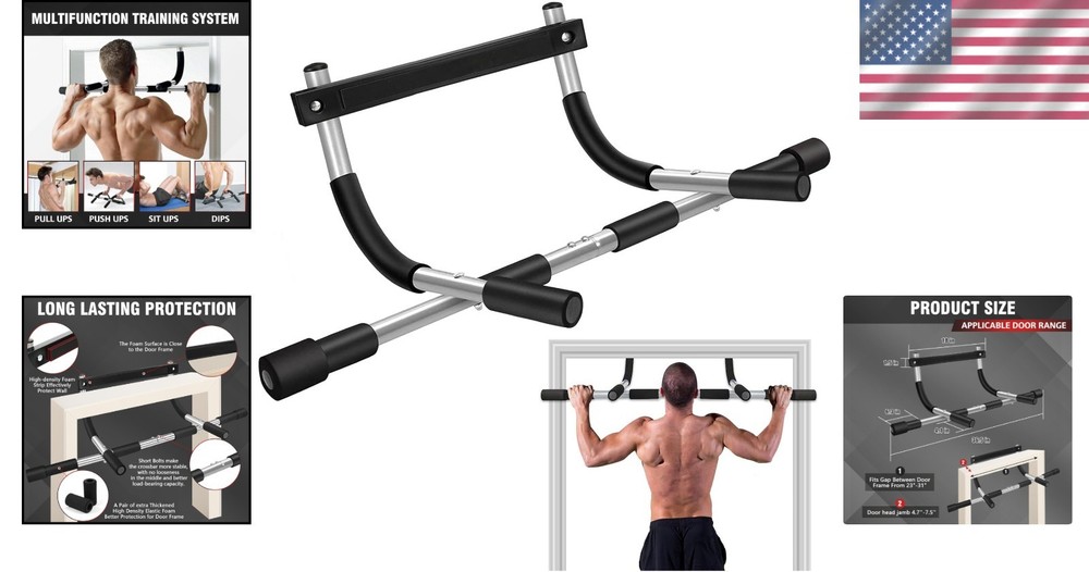 Versatile Pull Up Bar for Strength Training - Easy Install, 440 lbs Limit