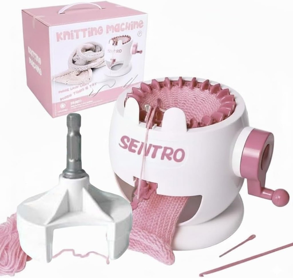 SENTRO 22 Needles Knitting Machine & Electric Adapter for Creative Knitting Fun