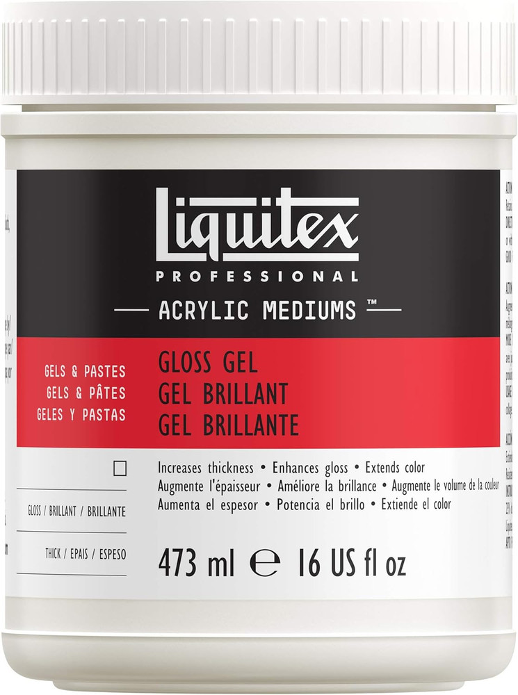 Professional Gloss Gel Medium, 32-Oz (5732), White