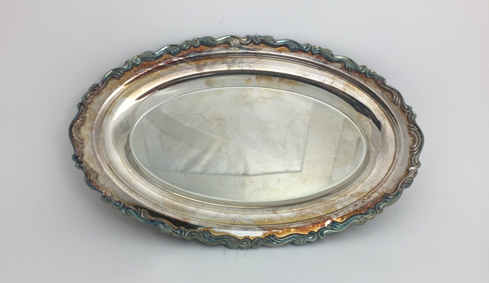 Oneida Silverplate Creamer Sugar Tray Georgian Scroll 3 Piece Set 1992