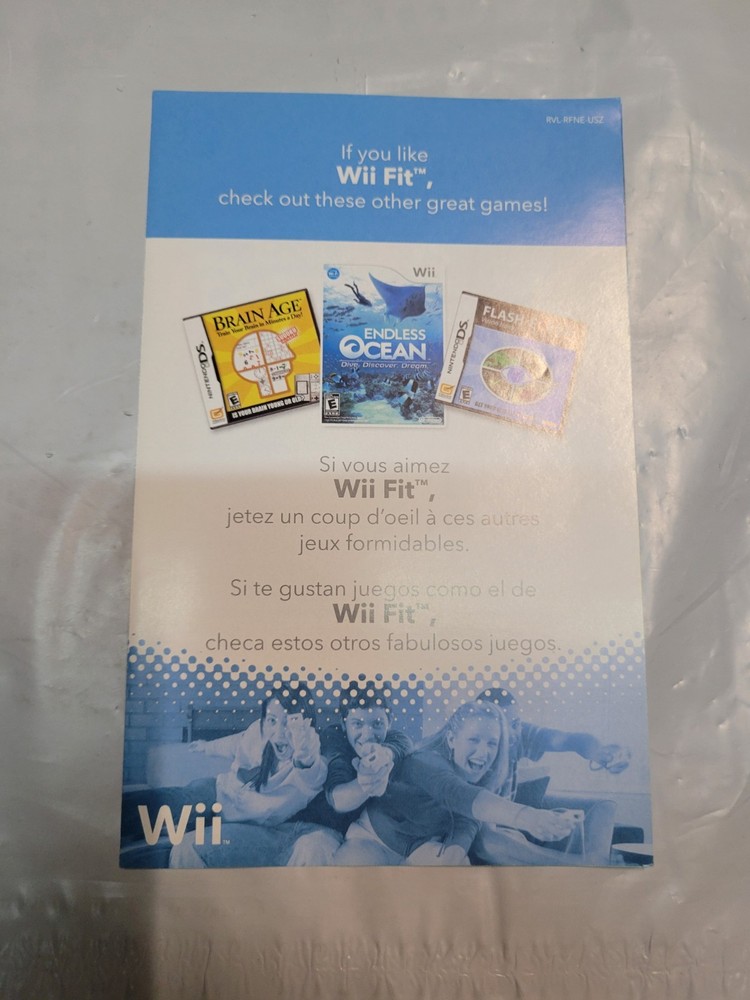 Wii Fit Insert Nintendo Wii Instruction Insert Only