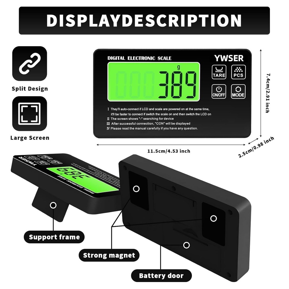 Food Scale, 2024 Newly Split Designed 33lb Digital Kitchen Scale