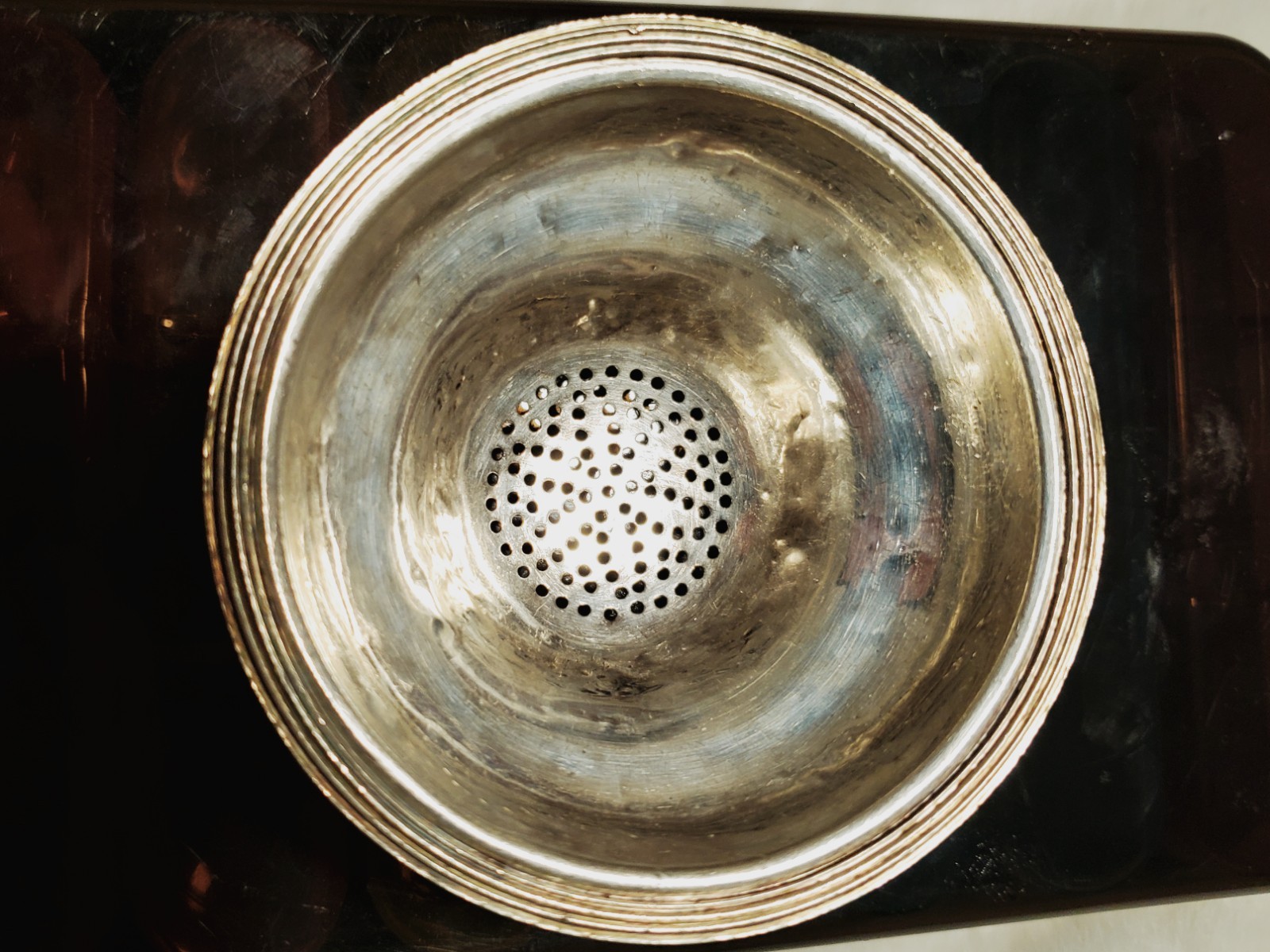 Antique Georgian Sterling Silver Wine Funnel Strainer London Hallmarked 49 Grams