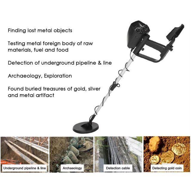 Underground Metal Detector Gold Digger Hunter Deep Sensitive Waterproof Coil