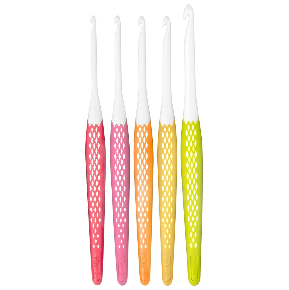Ergonomic Crochet Hook Set Small Sizes E G 7 H J Comfortable Grip
