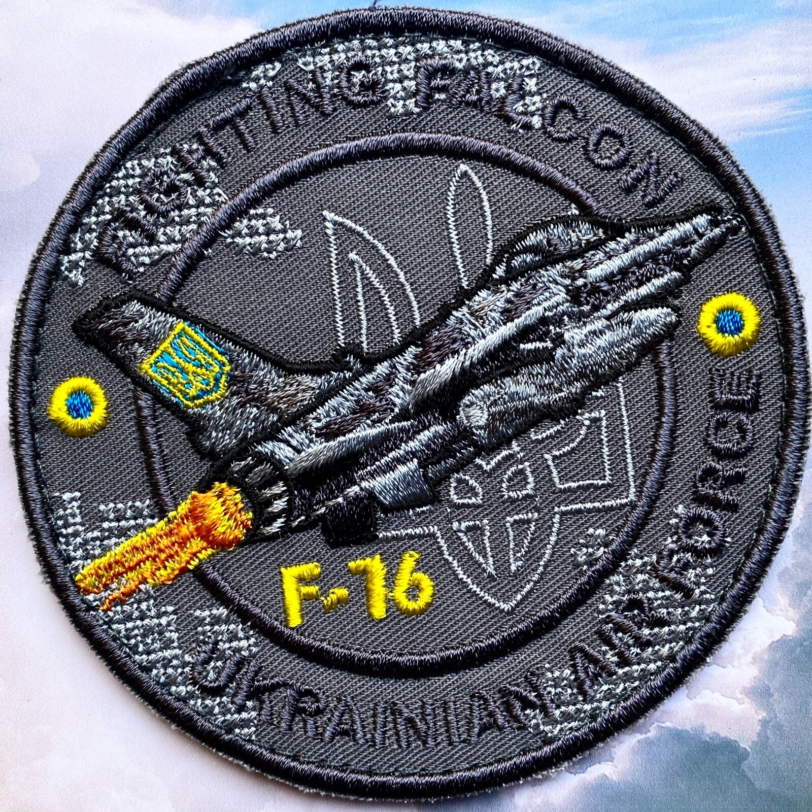 Ukrainian Air Force F-16 Fighting Falcon Army Patch