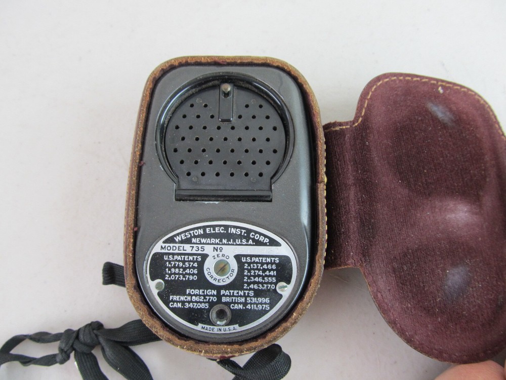 Vintage Weston Master II Universal Exposure Camera Light Meter w/Leather Case