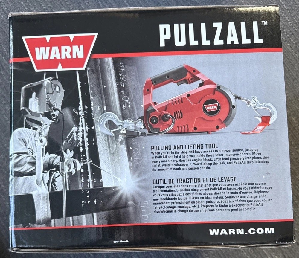 Warn 885000 PullzAll Hand Held Corded Electric Winch Pulling & Lifting Tool