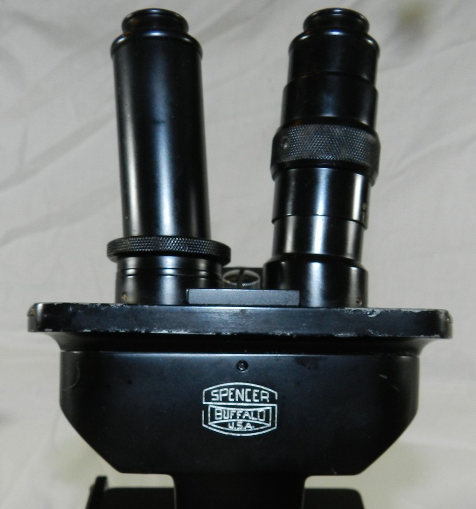 Vintage Spencer Binocular Microscope with 2 sets Occular lenses + 3 Objective +