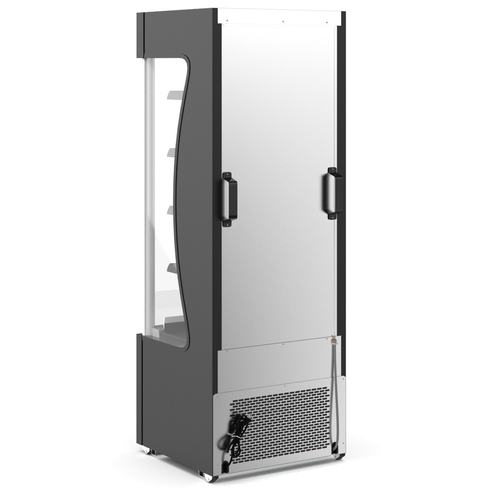 28" Black Open Air Refrigerated Display Merchandiser