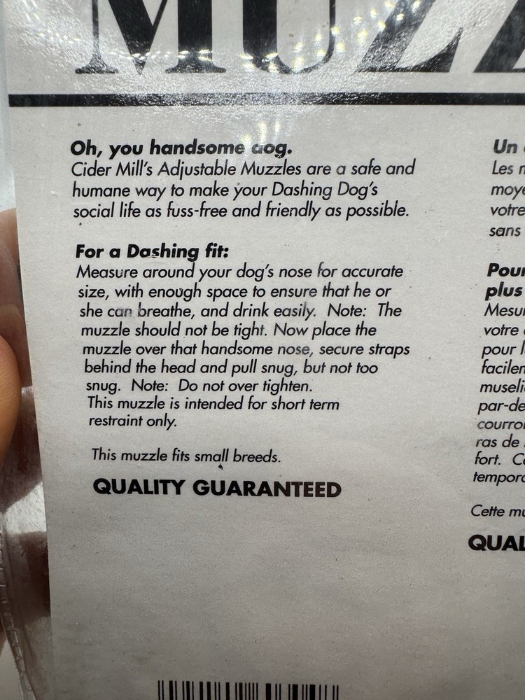 Dashing Dogs Small Adjustable Muzzle