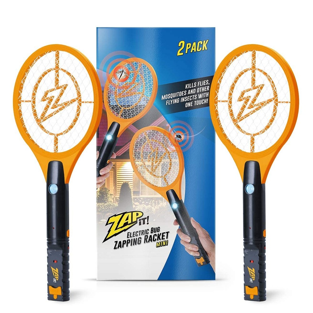 ZAP IT! Bug Zapper Rechargeable Bug Zapper Racket, 4,000 Volt, USB Charging C...