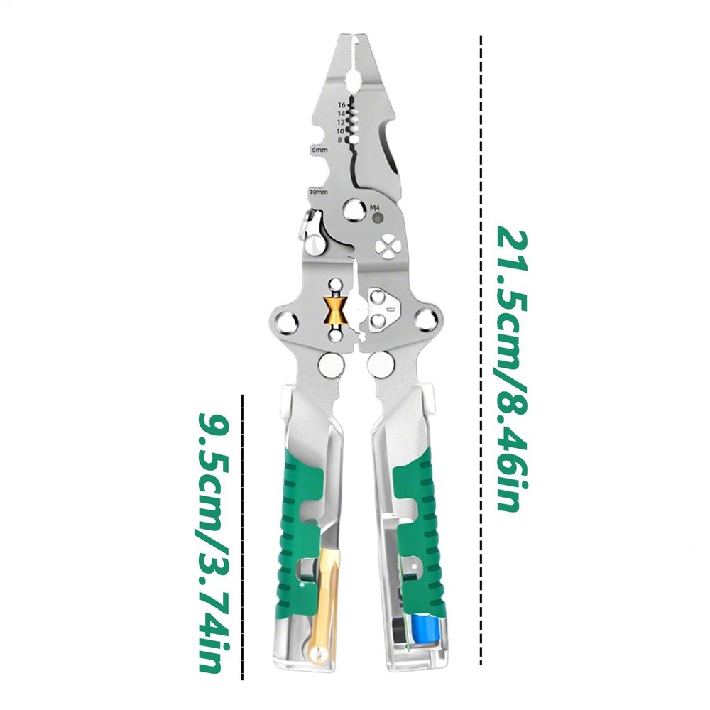 Multifunctional Folding Wire Stripper Pliers,Pully Design Cable Cutter Plier