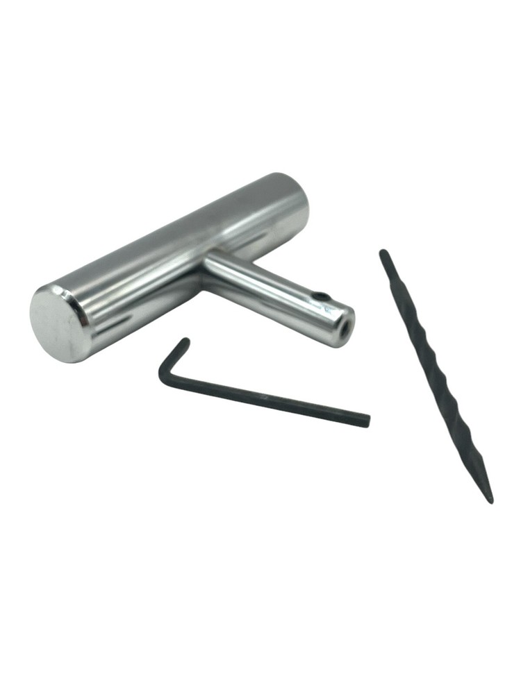 Solid T-Handle Tire Plug Insertion Repair Tool Set Split Eye /Probe+ Free Plugs