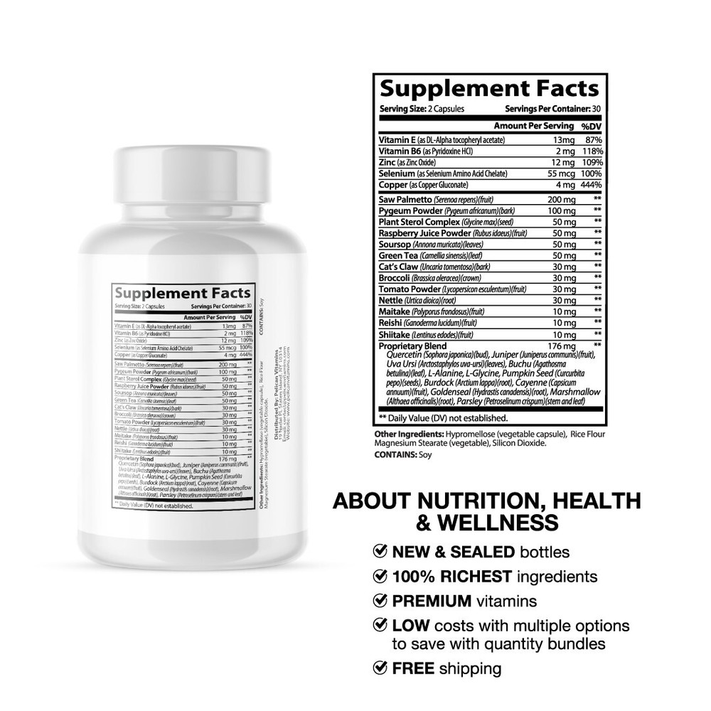 Gentle Flow Advanced - Prostate Support- 4 Bottles- 240 Capsules