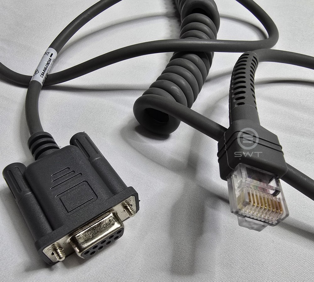 CBA-R46-C09ZAR - Symbol RS-232, 9', Coiled Barcode Scanners Cable