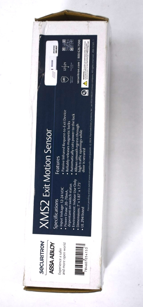 Securitron XMS2 Passive Infrared Motion Sensor Request To Exit Device