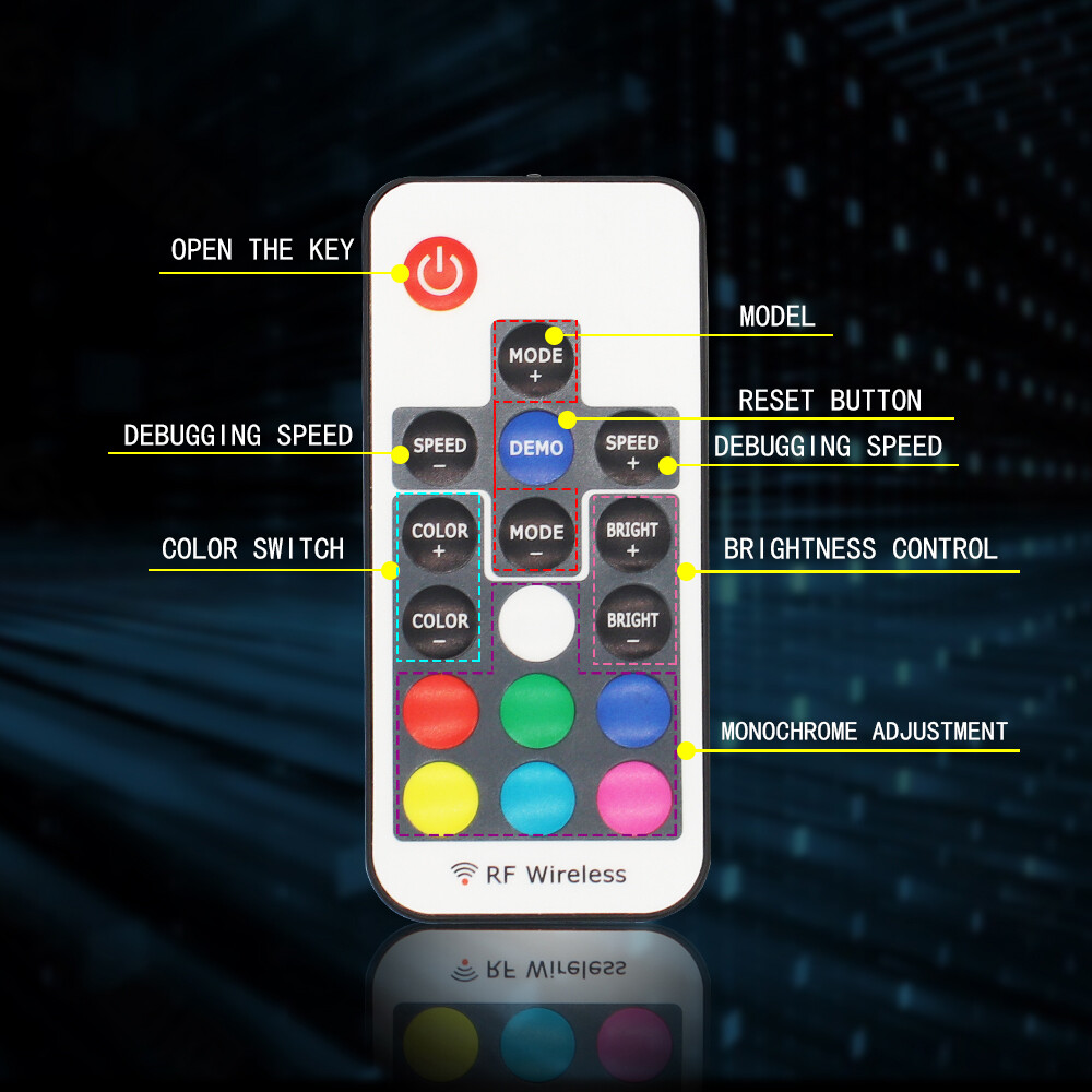 15.5" LED Wheel Ring Rim Lights RGB Color Chasing Brake & Turn Signal Bluetooth