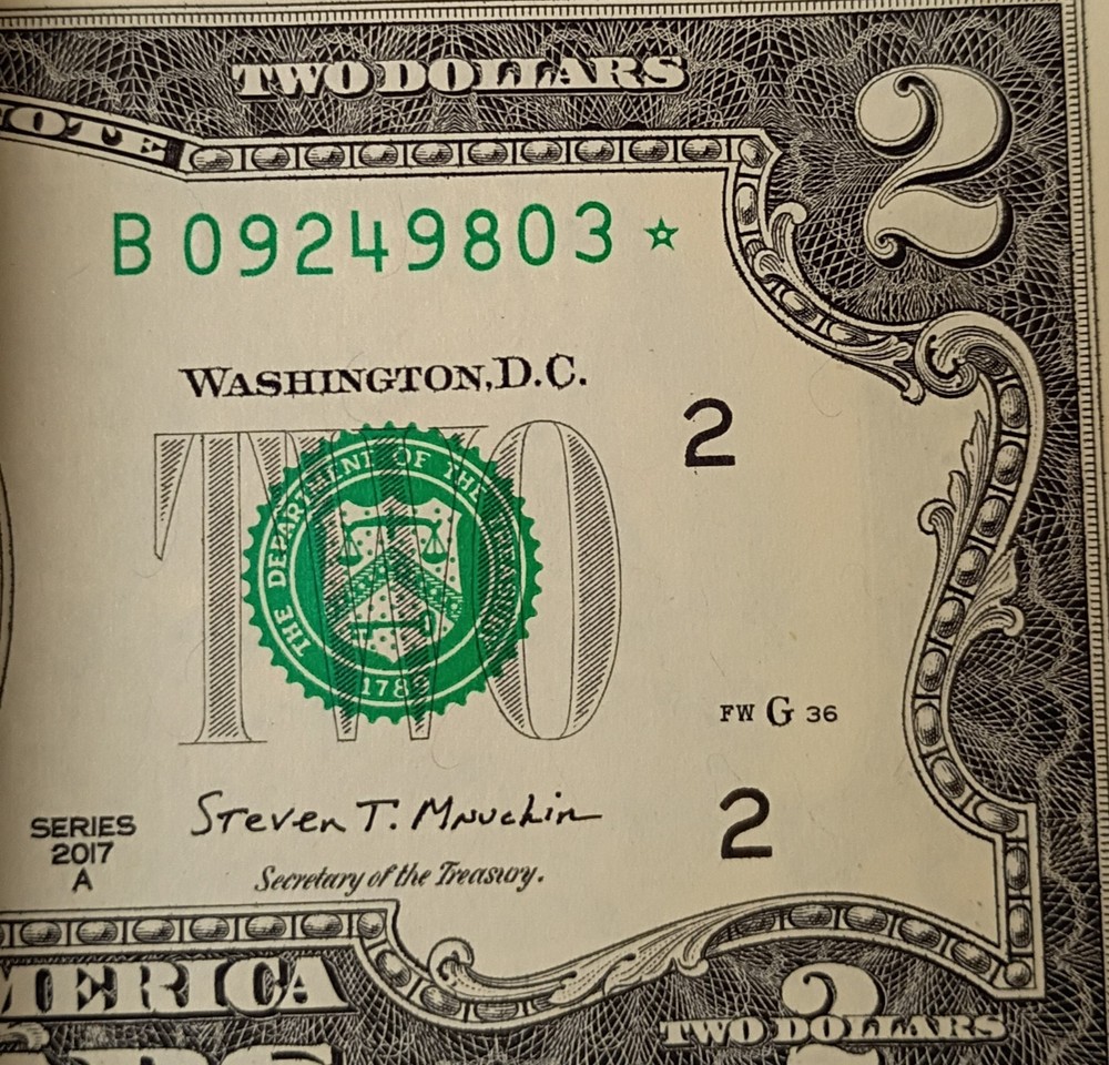 2017A- $2 Bill Star ⭐ Notes- Uncirculated- Buy It Now- Per Note