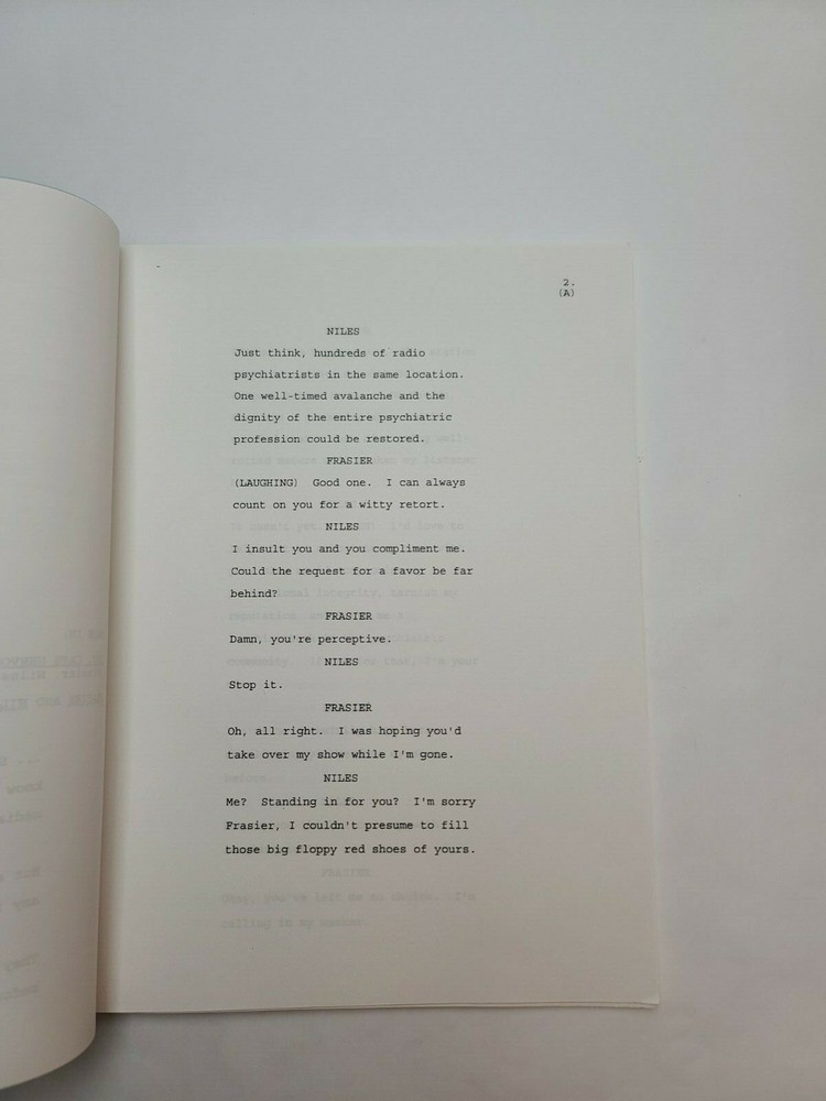 FRASIER / Rob Greenberg 1996 TV Script, John Mahoney "Head Game"