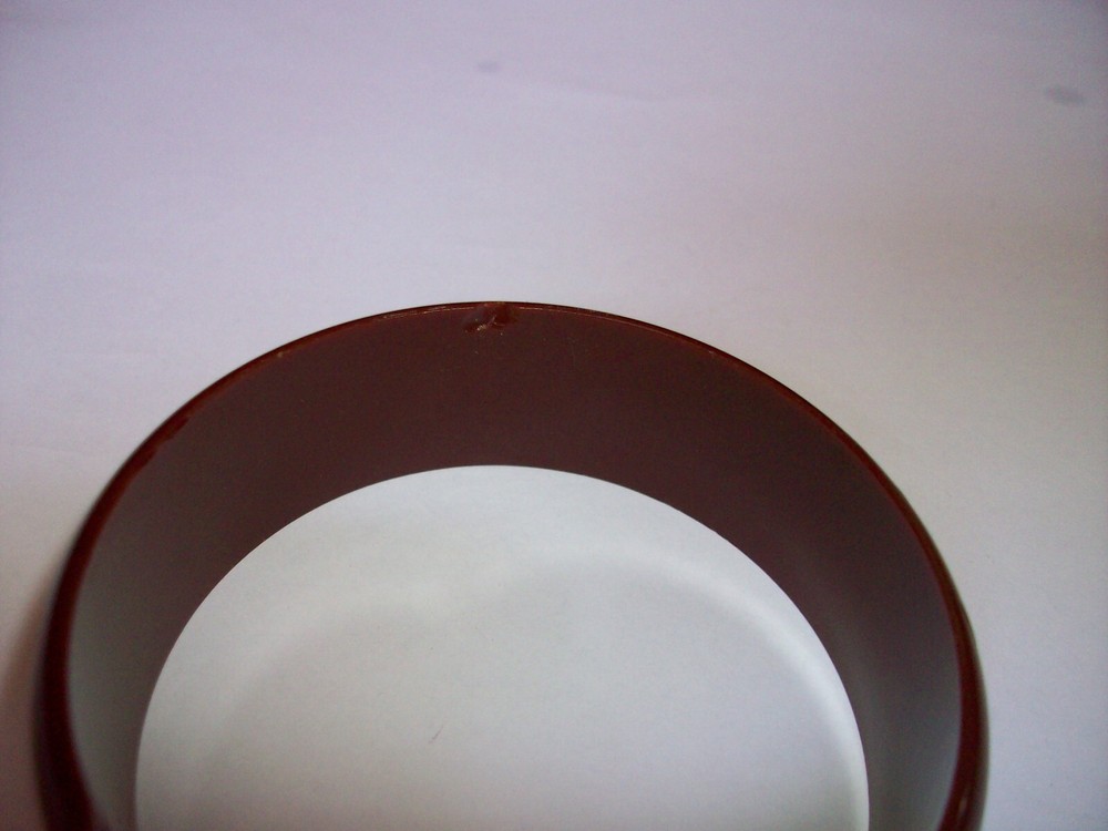 VINTAGE CARVED BAKELITE BANGLE, BRACELET SIMICHROME TESTED