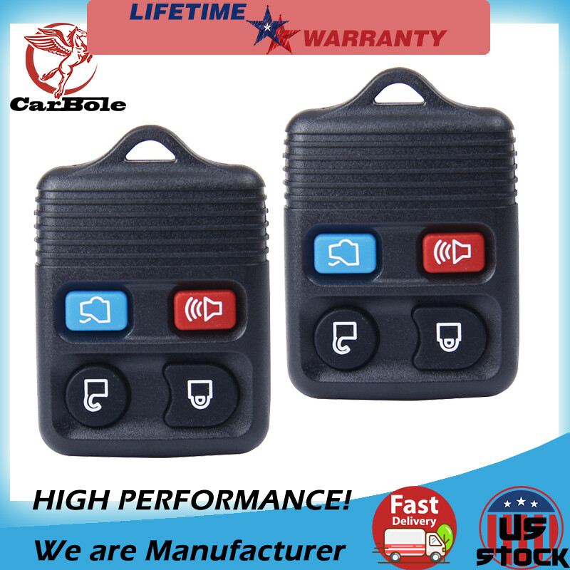 2PCS Keyless Remote Key Fob Entry Control Transmitter Alarm 4 Button For Ford US