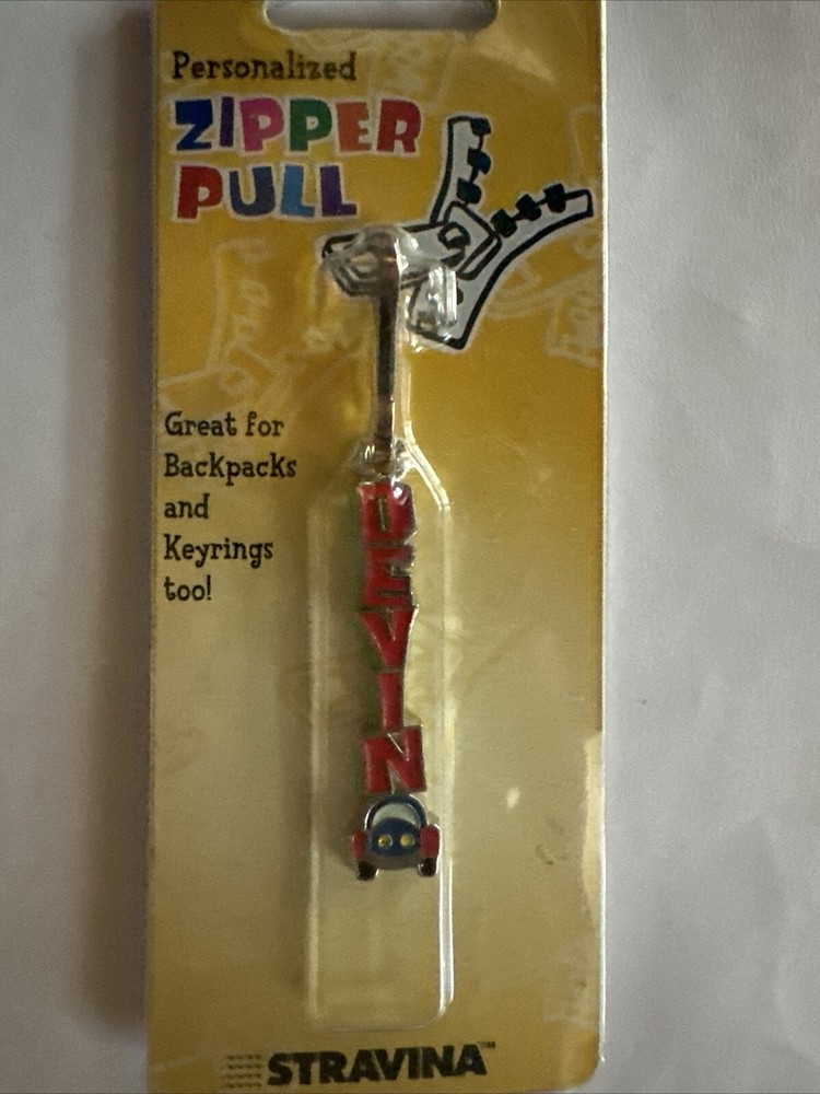 Personalized Zipper pull (DEVIN)