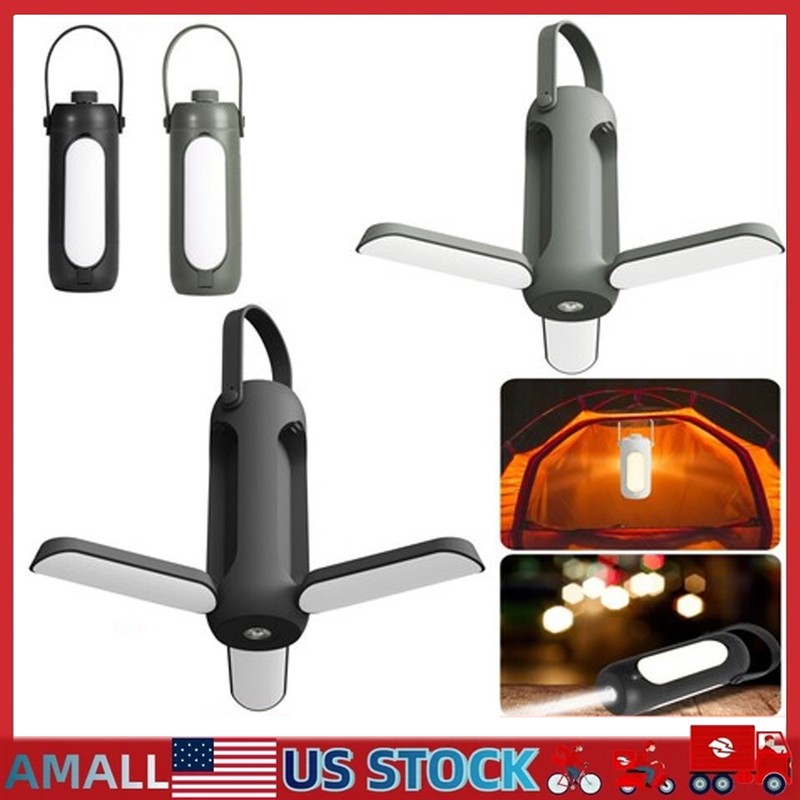 Foldable USB LED Flashlight Tent Light Rechargeable Camping Multifunctional Lamp